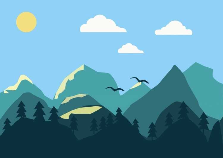 Векторная Графика пейзаж