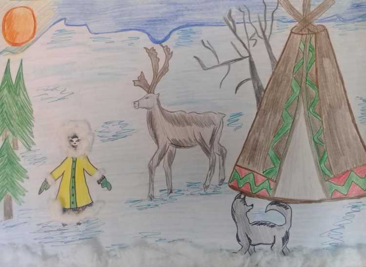 Тундра рисунок