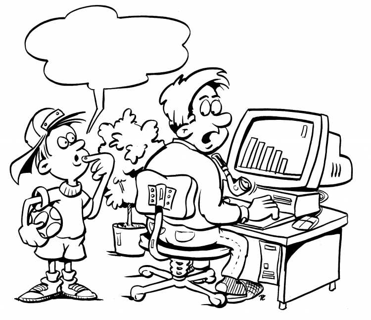 Раскраска телевизор