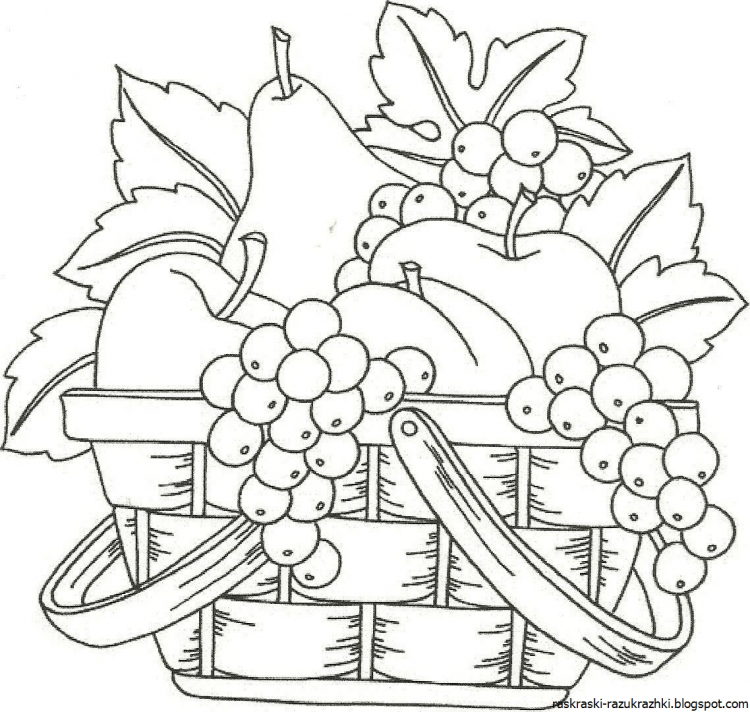 Раскраска осень для малышей