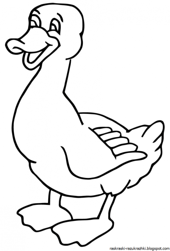 Утка силуэты для раскрашивания