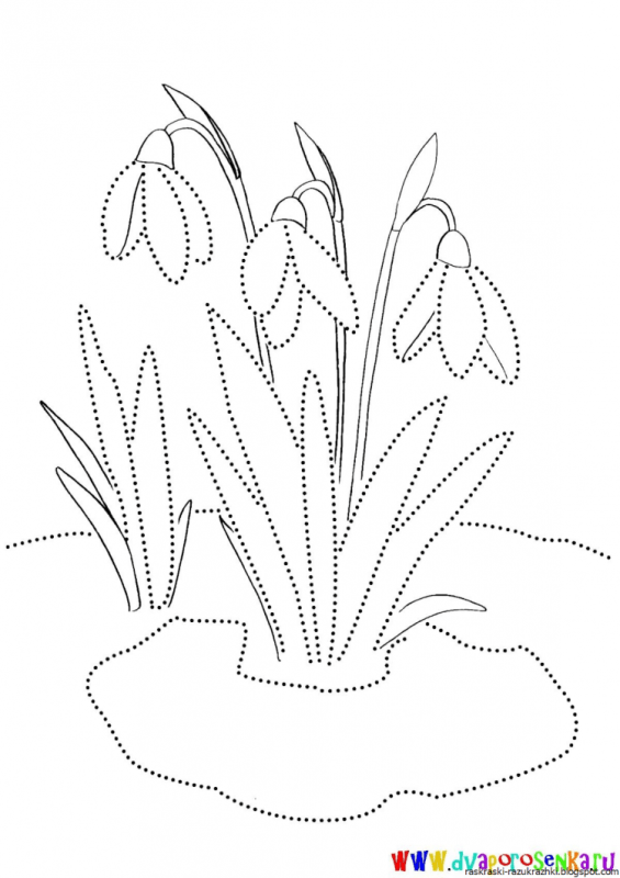 Весенние декор раскраска