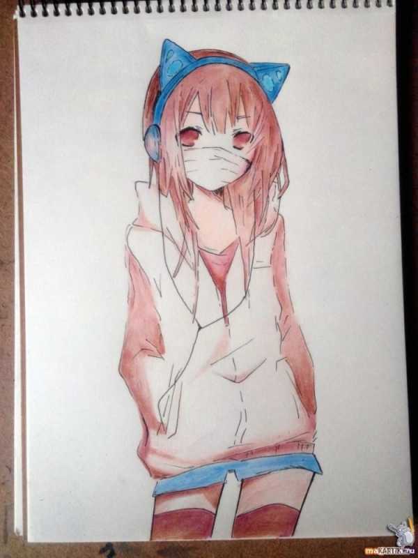 Аниме для срисовки девушки с ушками