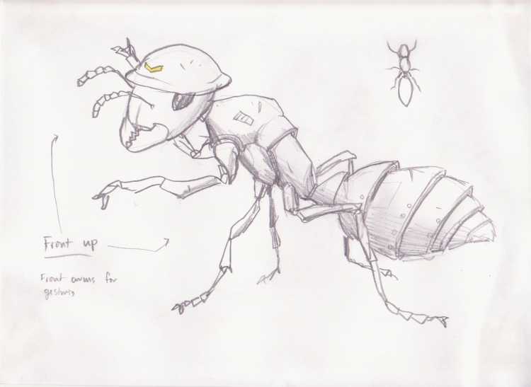 Рисование муравья