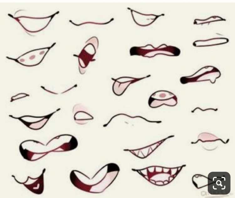 Губы в мультяшном стиле