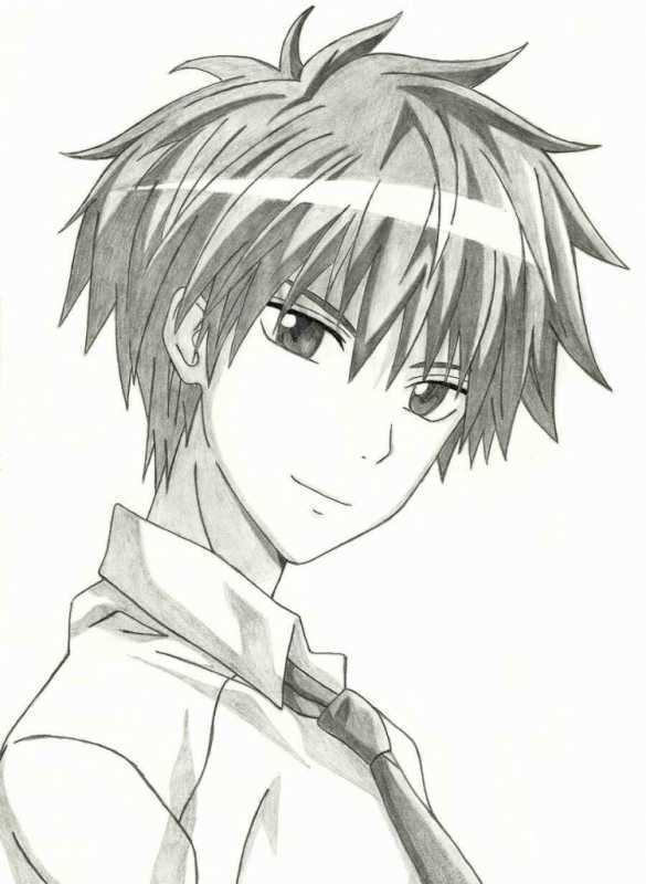 Рисунок парня карандашом для срисовки легкие