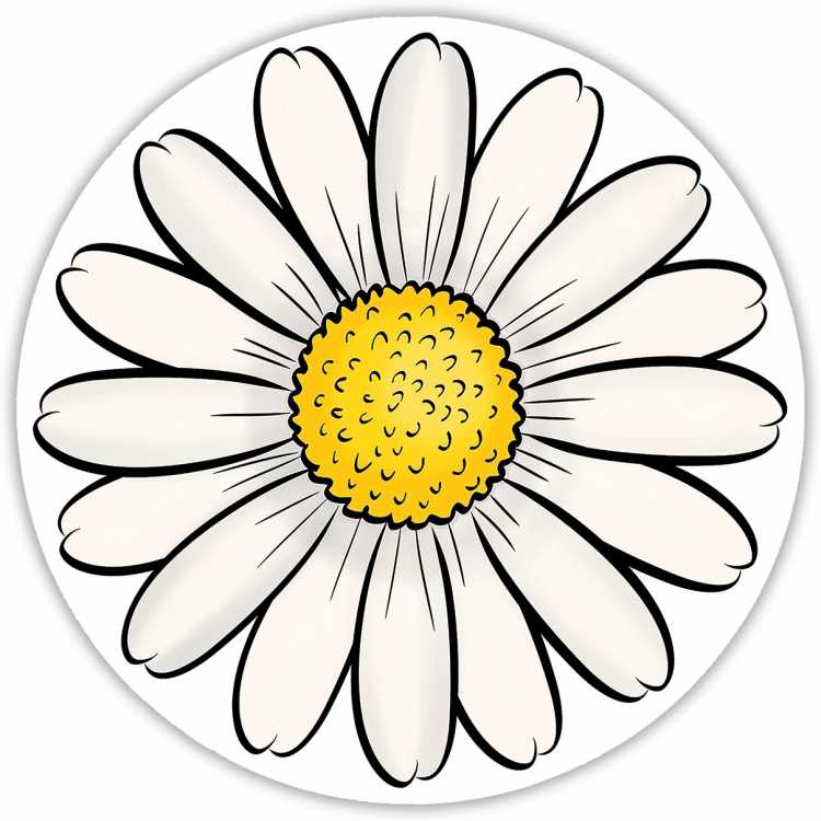 Трафарет ромашки