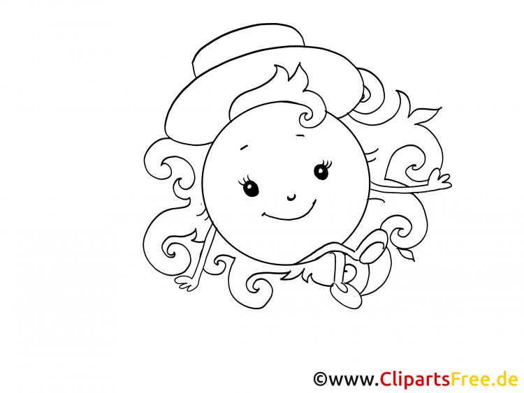 Солнце раскраска