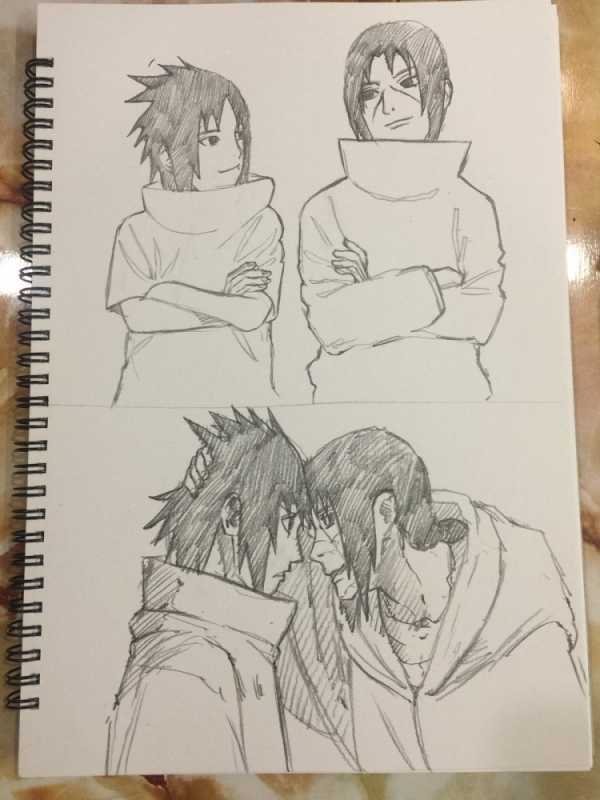 Скетчи по Наруто Саске и Итачи