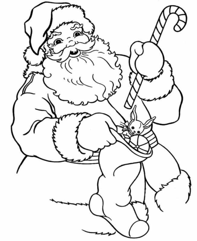 Новогодние раскраски дед Мороз