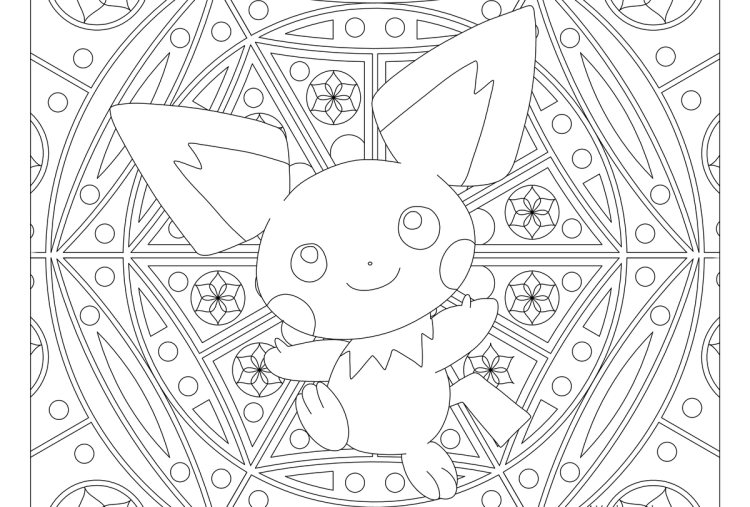 Легкие раскраски Пикачу