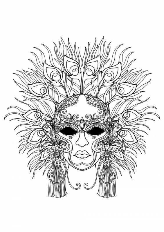 Венецианский карнавал раскраска