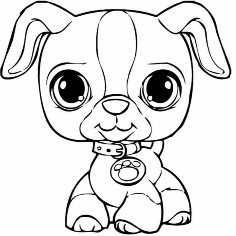 Раскраска собачка