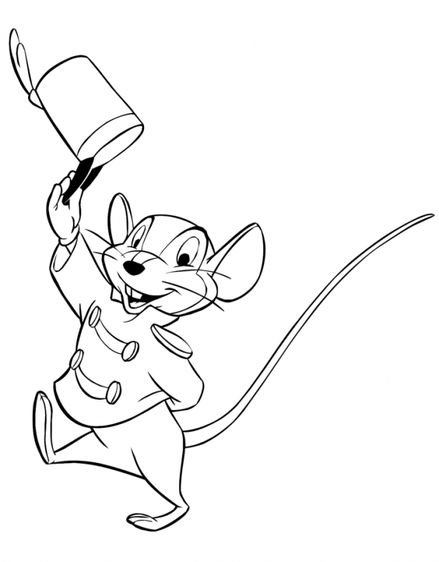 Мышка раскраска