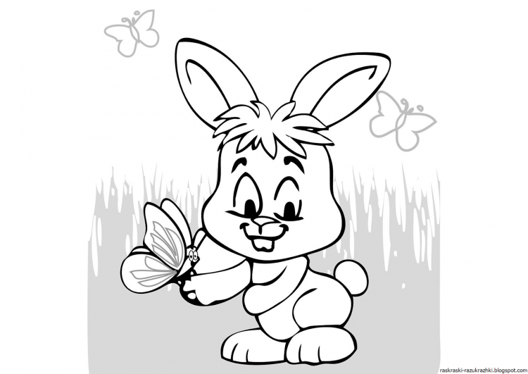 Заяц раскраска