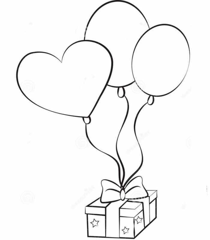 Шарики в связке раскраска