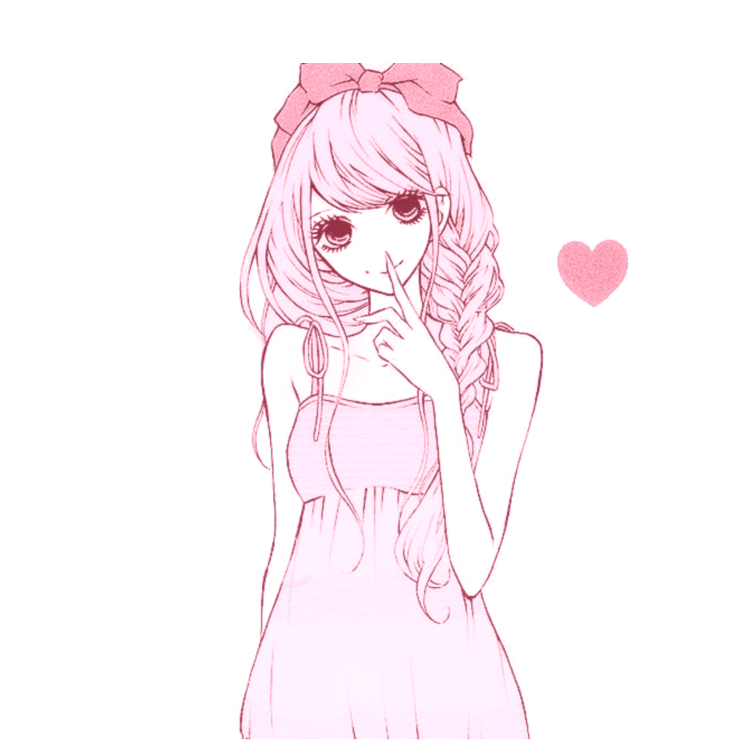 Черно белые рисунки девушек аниме