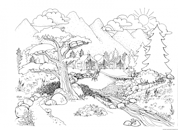 Раскраска природа