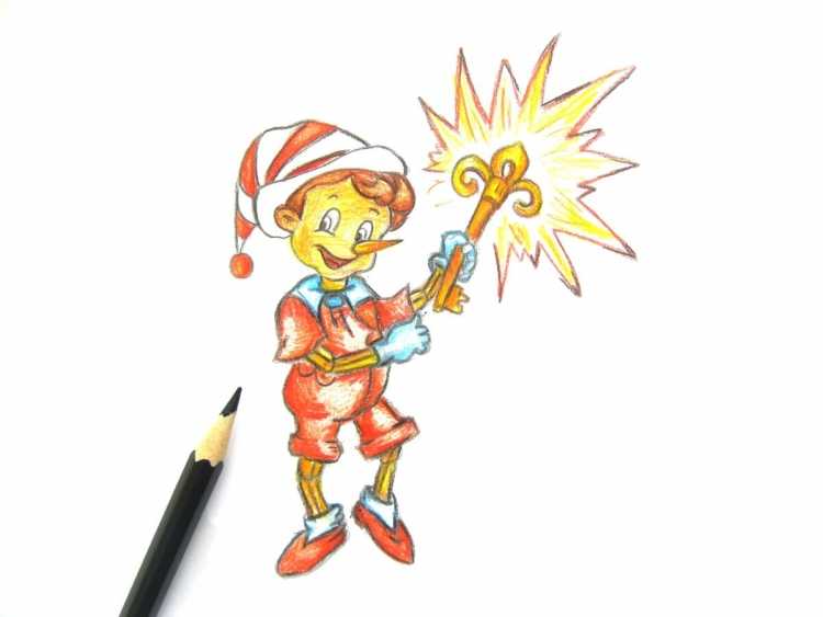 Раскраски золотой ключик или приключения Буратино Пьеро