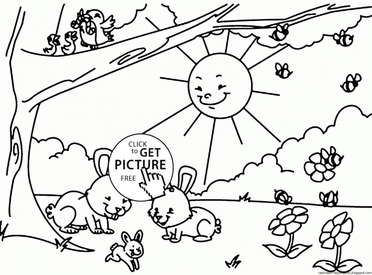 Весенние раскраски