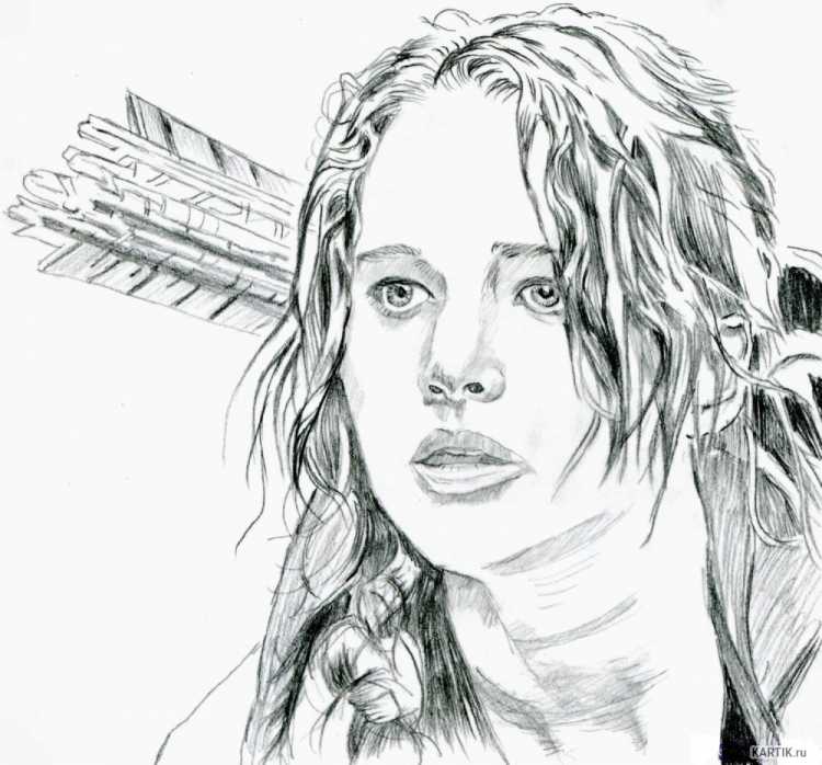 Дженнифер Лоуренс рисунок