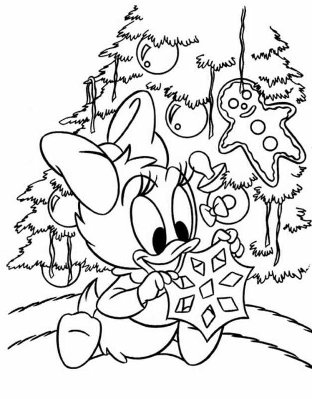 Раскраска елочка Новогодняя