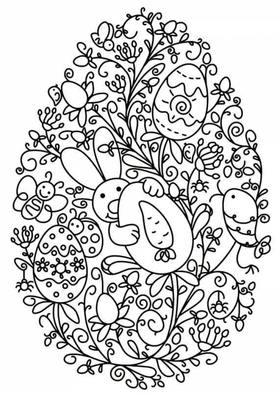 Раскраски на пасхальную тему