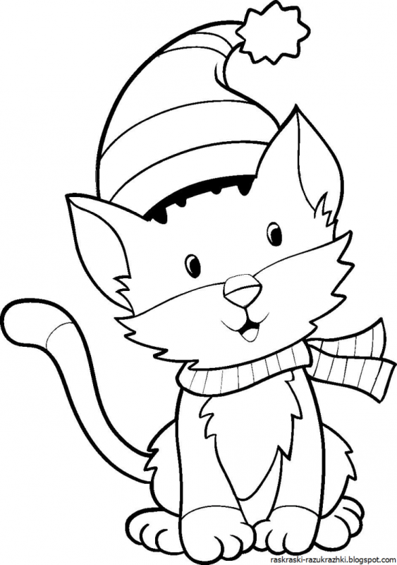 Раскраска Ариэль с питомцем