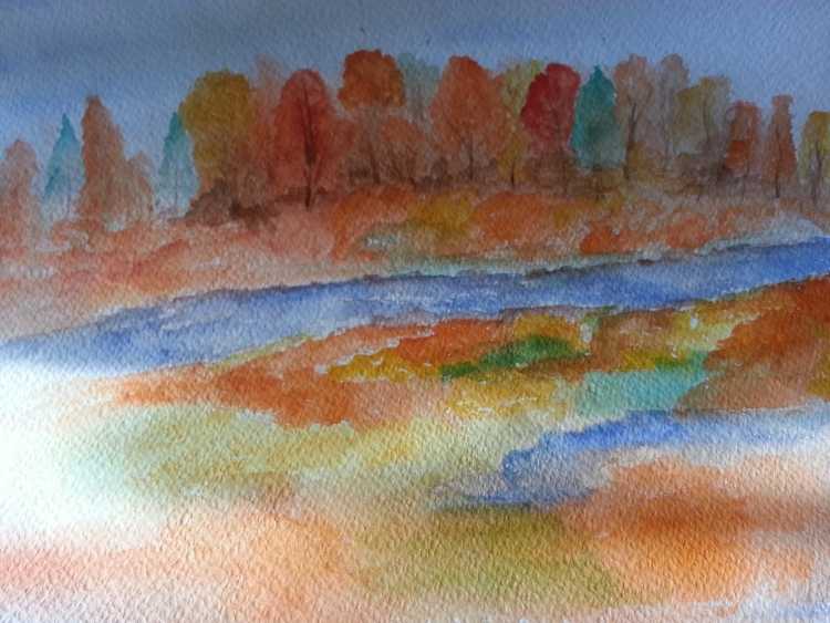 Рисование в технике по мокрому