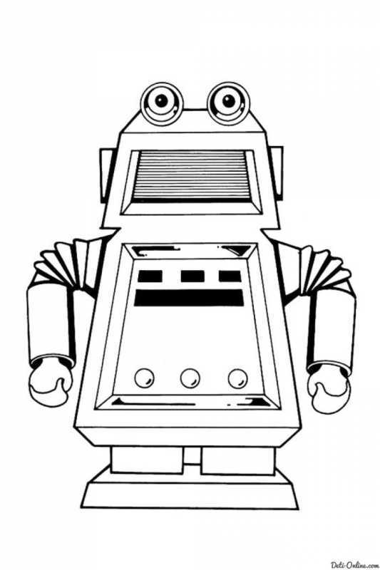 Большая раскраска роботы
