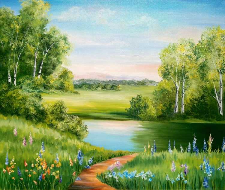 Летний пейзаж для детей