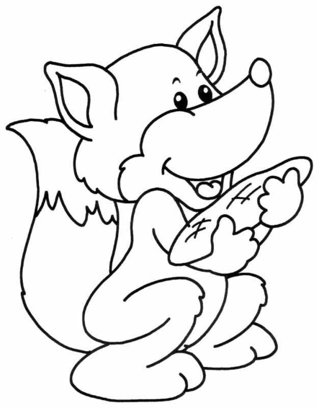 Волк раскраска для детей