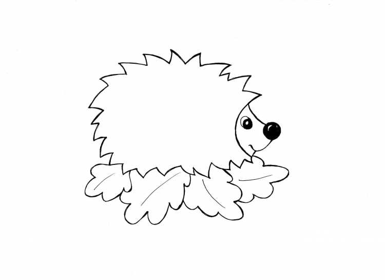 Ежик с корзинкой шаблон