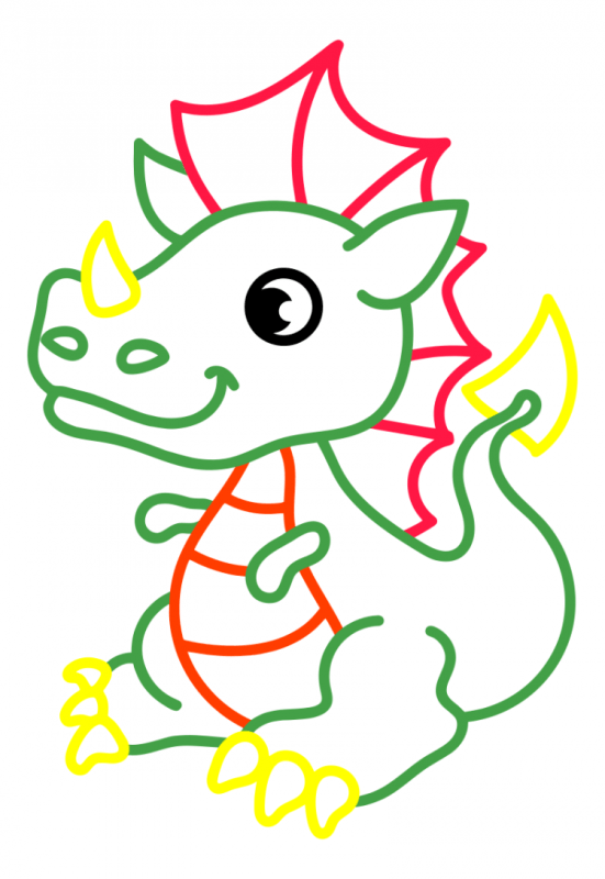 Дракончик раскраска для детей