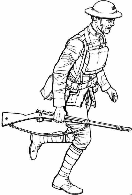 Раскрась солдаты WWII