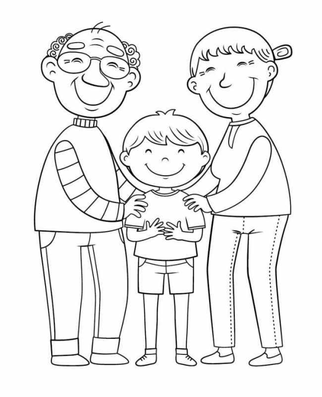 Раскраска "моя семья"