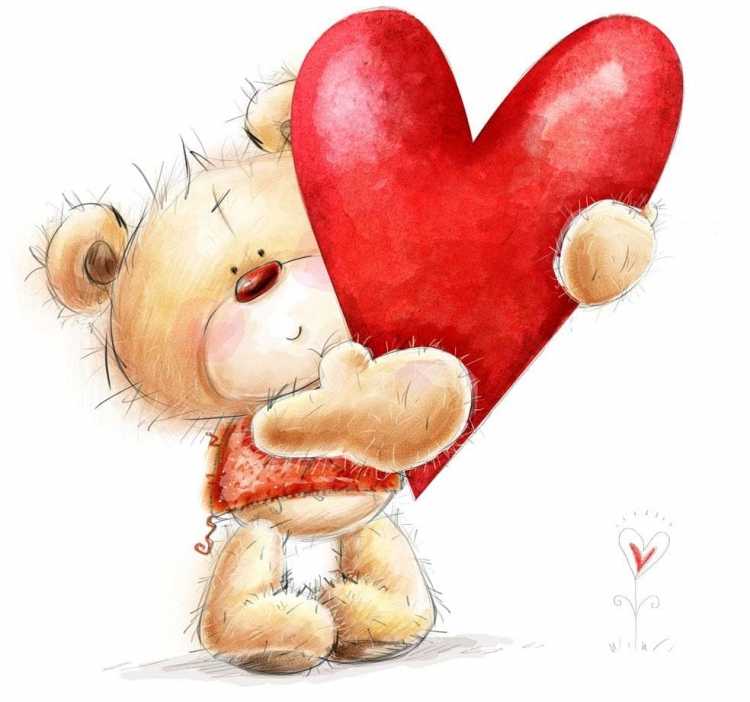 Мишка с сердечком