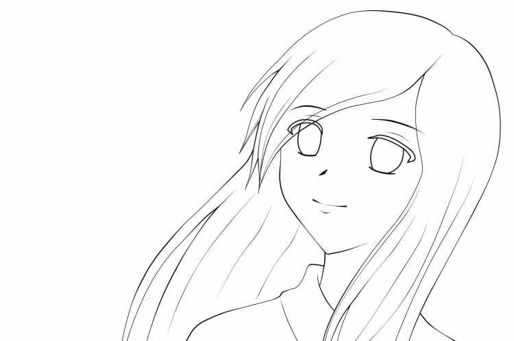 Аниме портрет раскраска