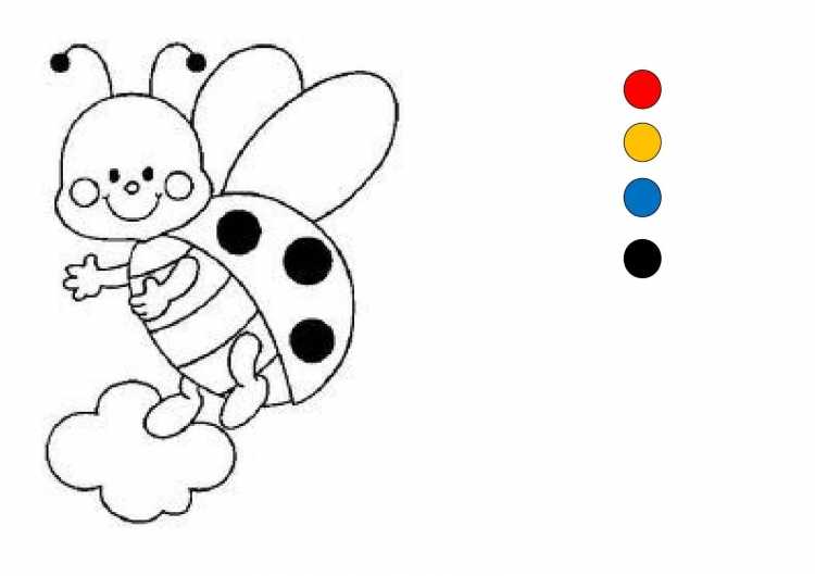 Раскрасить коровку на стекле