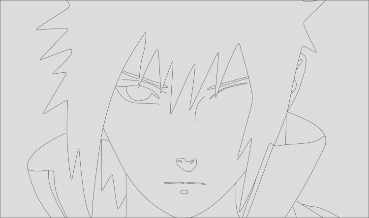 Раскраска Саске Учиха портрет