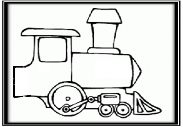 Паровозик раскраска для детей