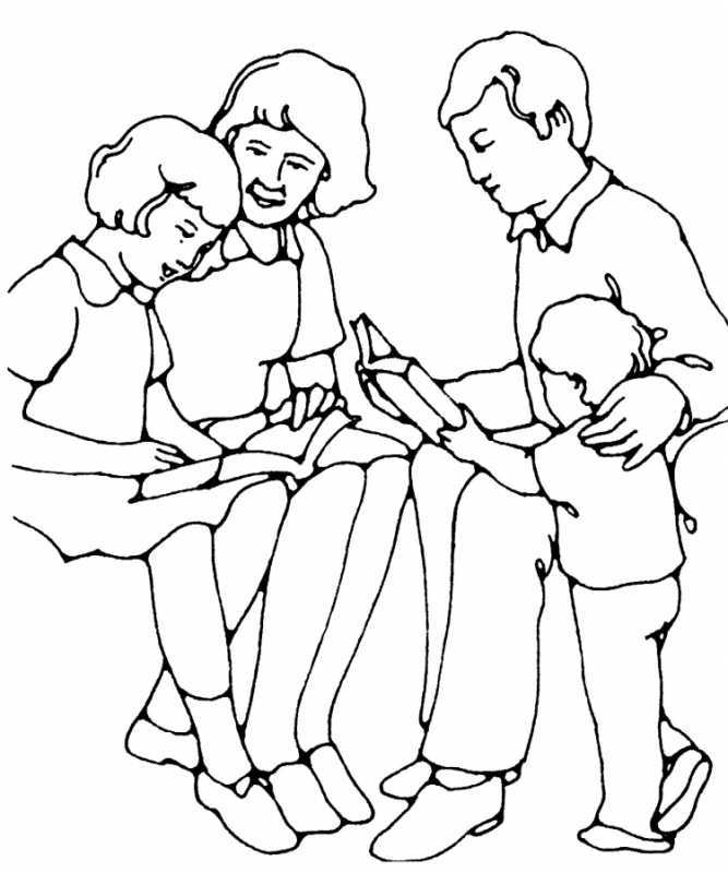 Раскраска Христианская семья