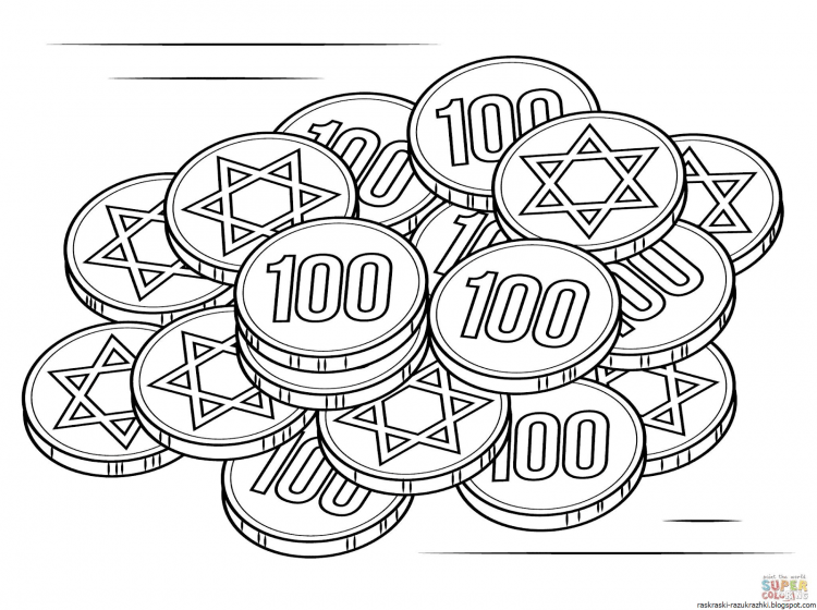 Копилка раскраска