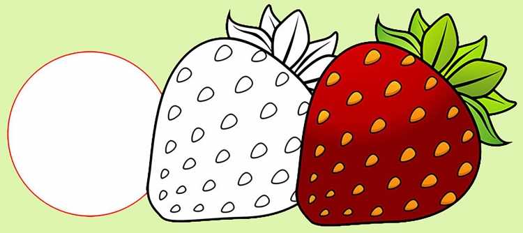 Клубника рисунок карандашом