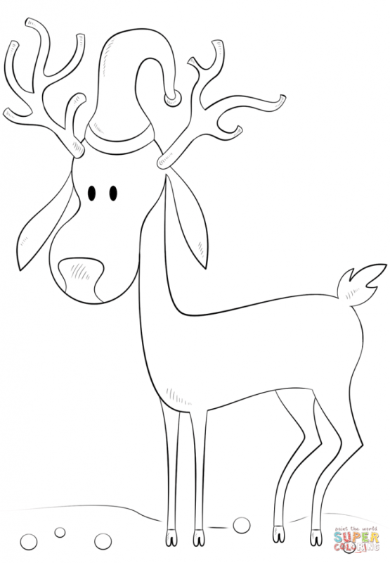 Благородный олень раскраска
