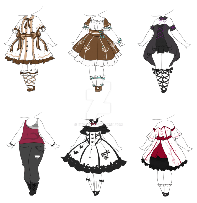 Одежда для рисования аниме платья