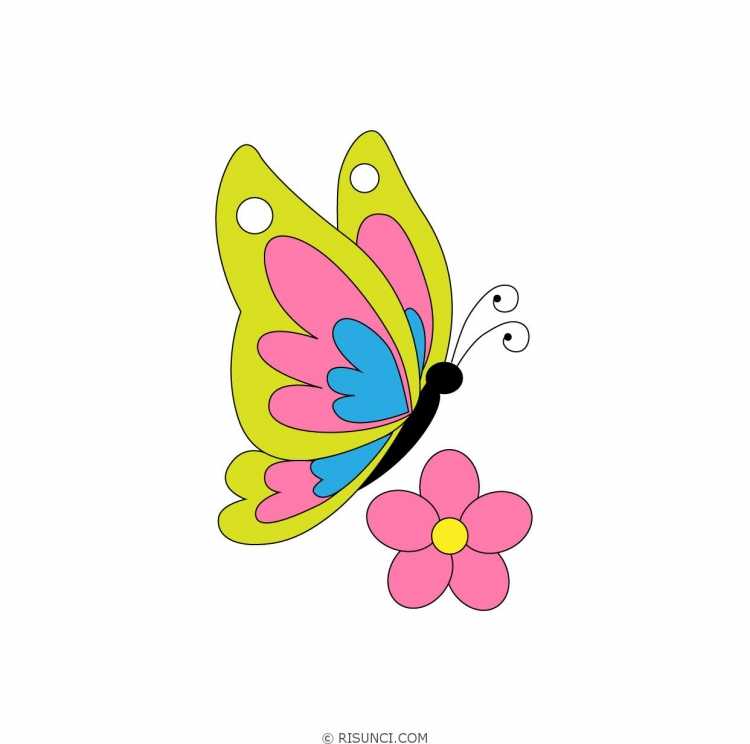 Нарисовать легкую бабочку 6 лет