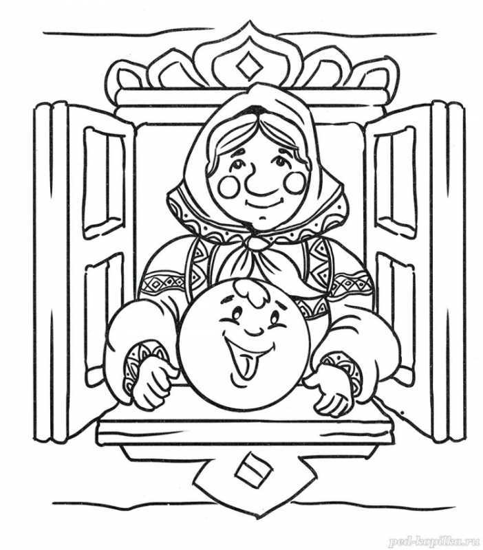 Раскраска "Колобок"