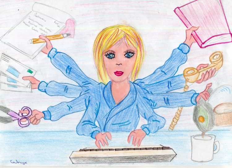 Рисунок на тему мама