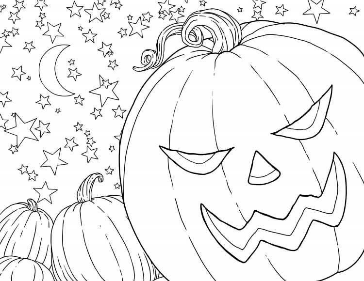 Осенние композиции с тыквой раскраска